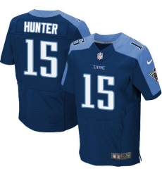 Nike Tennessee Titans #15 Justin Hunter Navy Blue Alternate Men 27s Stitched NFL Elite Jersey