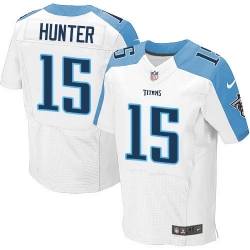 Nike Tennessee Titans #15 Justin Hunter White Men 27s Stitched NFL Elite Jersey