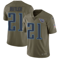 Nike Titans #21 Malcolm Butler Olive Mens Stitched NFL Limited 2017 Salute To Service Jersey