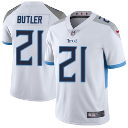 Nike Titans #21 Malcolm Butler White Mens Stitched NFL Vapor Untouchable Limited Jersey