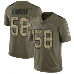 Nike Titans #58 Harold Landry Olive Camo Mens Stitched NFL Limited 2017 Salute To Service Jersey