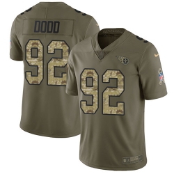 Nike Titans #92 Kevin Dodd Olive Camo Mens Stitched NFL Limited 2017 Salute To Service Jersey