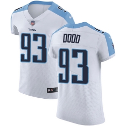 Nike Titans #93 Kevin Dodd White Mens Stitched NFL Vapor Untouchable Elite Jersey