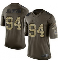 Nike Titans #94 Austin Johnson Green Mens Stitched NFL Limited Salute to Service Jersey