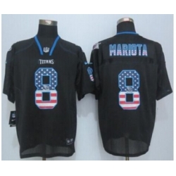 nike nfl jerseys tennessee titans 8 mariota black[Elite USA flag fashion][mariota]