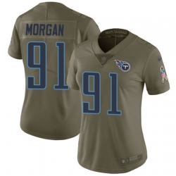 Nike Titans #91 Derrick Morgan Olive Womens Stitched NFL Limited 2017 Salute to Service Jersey