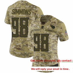 Titans 98 Jeffery Simmons Camo Women Stitched Football Limited 2018 Salute to Service Jersey