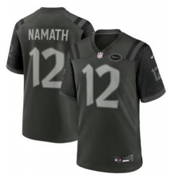 Men Nike Joe Namath #12 Green New York Jets Rivalries Collection Stitched Limited Jersey