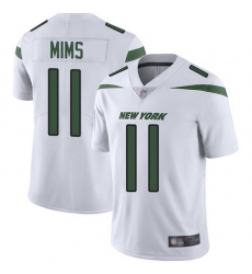 Nike Jets 11 Denzel Mim White Men Stitched NFL Vapor Untouchable Limited Jersey