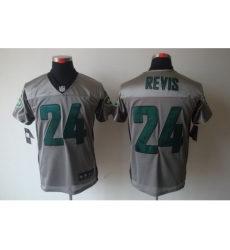 Nike New York Jets 24 Darrelle Revis Grey Elite Shadow NFL Jersey