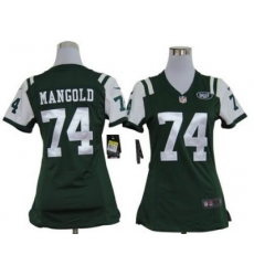 Women Nike NFL New York Jets 74# Nick Mangold Green Jersey