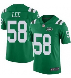 Nike Jets 58 Darron Lee Green Youth Color Rush Limited Jersey