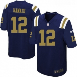 Youth Nike New York Jets 12 Joe Namath Limited Navy Blue Alternate NFL Jersey