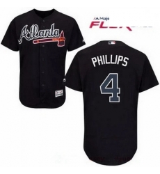 Men Atlanta Braves 4 Brandon Phillips Navy Flex Base Jersey