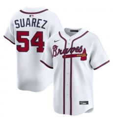 Men Atlanta Braves Nike Alternate Limited Jersey White Suarez Jose 54