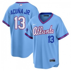 Men Atlanta Braves Ronald Acuna Jr. 13 Nike Powder Blue 2026 City Connect Stadium Jersey