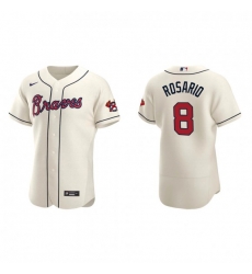 Men Nike Atlanta Braves 8 Eddie Rosario Ice Cream Alternate Stitched Baseball Jersey