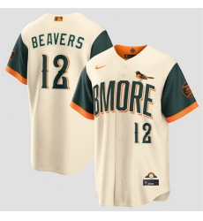 Men Baltimore Orioles  12 Dylan Beavers Natural 2026 City Connect Stadium Stitched Baseball Jersey