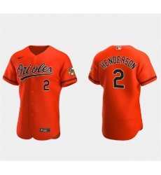 Men Baltimore Orioles 2 Gunnar Henderson Orange Flex Base Stitched Baseball Jersey