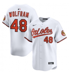 Men Baltimore Orioles Nike Home Limited Jersey White Wolfram Grant 48