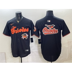 Men Baltimore Orioles Team Big Logo Black With Patch Vapor Premier Limited Stitched Baseball Jerseys