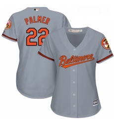 Womens Majestic Baltimore Orioles 22 Jim Palmer Replica Grey Road Cool Base MLB Jersey