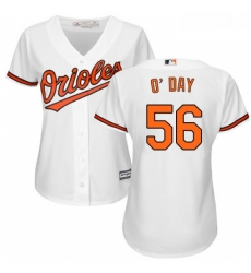 Womens Majestic Baltimore Orioles 56 Darren ODay Authentic White Home Cool Base MLB Jersey