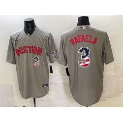Men Boston Red Sox  3 Ceddanne Rafaela Grey 2026 USA 250 Fourth of July Home Stitched Baseball Jersey