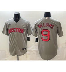 Men Boston Red Sox 9 Ted Williams Grey Cool Base Stitched Baseball Jersey Men Boston Red Sox 9 Ted Williams Grey Cool Base Stitched Baseball Jersey