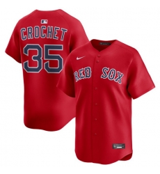 Men Boston Red Sox Nike Home Limited Jersey Red Crochet Garrett 35