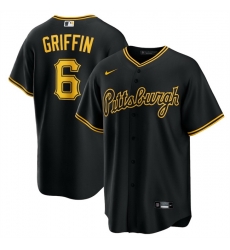 Men Pittsburgh Pirates 6 Konnor Griffin Black 2026 Cool Base Stitched Baseball Jersey Men Pittsburgh Pirates 6 Konnor Griffin Black 2026 Cool Base Stitched Baseball Jersey