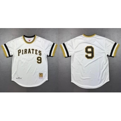 Men Pittsburgh Pirates 9 Bill Mazeroski 1971 White Cool Base Stitched Baseball Jersey