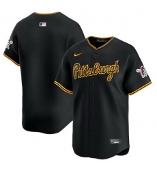 Men Pittsburgh Pirates Blank Black Alternate Limited Stitched Baseball Jersey