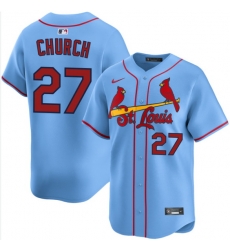 Men St Louis Cardinals 27 Nathan Church Light Blue Limited Stitched Baseball Jersey Men St Louis Cardinals 27 Nathan Church Light Blue Limited Stitched Baseball Jersey