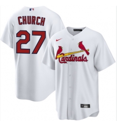Men St Louis Cardinals 27 Nathan Church White Alternate Limited Stitched Baseball Jersey