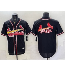 Men St Louis Cardinals Team Big Logo 2026 Fashion Replica Black Out Stitched Baseball Men St Louis Cardinals Team Big Logo 2026 Fashion Replica Black Out Stitched Baseball