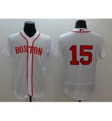 Men's Boston Red Sox #15 Dustin Pedroia White Replica Home Jersey