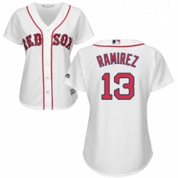 Womens Majestic Boston Red Sox 13 Hanley Ramirez Authentic White Home MLB Jersey