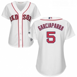 Womens Majestic Boston Red Sox 5 Nomar Garciaparra Replica White Home MLB Jersey