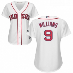 Womens Majestic Boston Red Sox 9 Ted Williams Replica White Home MLB Jersey