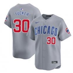 Men Chicago Cubs 30 Kyle Tucker Grey 2025 Limited Stitched Baseball Jersey