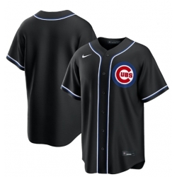 Men Nike Chicago Cubs Black Blank Stitched Baseball Jersey