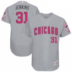 Mens Majestic Chicago Cubs 31 Fergie Jenkins Grey Mothers Day Flexbase Authentic Collection MLB Jersey