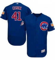 Mens Majestic Chicago Cubs 41 Steve Cishek Royal Blue Alternate Flex Base Authentic Collection MLB Jersey