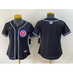 Women Chicago Cubs 2026 Fashion Replica Black Out Stitched Baseball Jersey