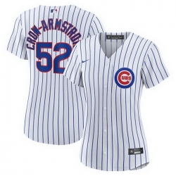 Women Chicago Cubs 52 Pete Crow Armstrong White Stitched Baseball Jersey 