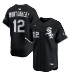Men Chicago White Sox Nike Black Alternate Limited Jersey Montgomery Colson 12 Men Chicago White Sox Nike Black Alternate Limited Jersey Montgomery Colson 12
