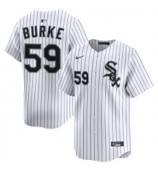 Men Chicago White Sox Nike Home Limited Jersey White Burke Sean 59