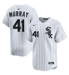 Men Chicago White Sox Nike Home Limited Jersey White Murray Tanner 41