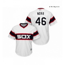 Mens Chicago White Sox 46 Ivan Nova Replica White 2013 Alternate Home Cool Base Baseball Jersey 